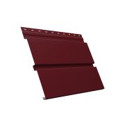 Металлический софит Квадро брус с перфорацией 0,45 Drap с пленкой RAL 3005 красное вино