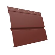 Металлический софит Квадро брус без перфорации 0,5 Satin с пленкой RAL 3009 оксидно-красный