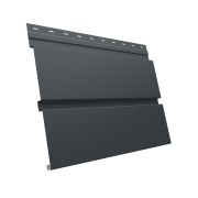 Металлический софит Квадро брус без перфорации 0,5 Satin с пленкой RAL 7016 антрацитово-серый