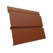 Металлический софит Квадро брус без перфорации 0,5 GreenCoat Pural BT, matt с пленкой RR 750 кирпично-красный (RAL 8004 терракота)