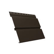 Металлический софит Квадро брус с перфорацией 0,5 Satin Matt с пленкой RR 32 темно-коричневый