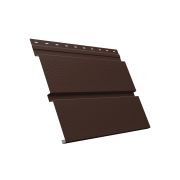 Металлический софит Квадро брус с перфорацией 0,5 Satin с пленкой RAL 8017 шоколад