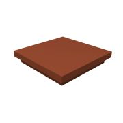 Колпак на столб плоский 390х390мм 0,45 Drap с пленкой RAL 8004 терракота