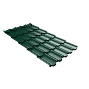 Металлочерепица квинта плюс Grand Line c 3D резом 0,45 Drap ST RAL 6005 зеленый мох