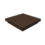Колпак на столб плоский 255х255мм 0,5 Satin Matt с пленкой RAL 8017 шоколад