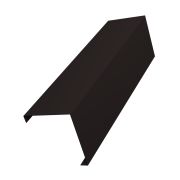 Декоративная накладка угловая для горизонтального монтажа штакетника 0,4 PE-Matt-Double RAL 9005 черный