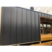 Кликфальц Pro Gofr Grand Line 0,45 PE с пленкой на замках RAL 7024 мокрый асфальт