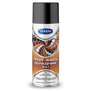 Грунт-эмаль по ржавчине VIXEN 4в1 черный янтарь (RAL 9005) аэрозоль 520мл (VX-519005)