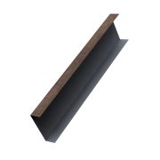 Декоративная накладка на столб универсальная угловая 62х55 для забора жалюзи 0,45 Print Premium с пленкой Almond Wood Fresh