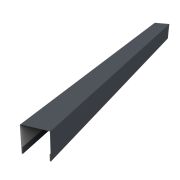 Планка вертикальная лицевая Palermo 0,45 Drap-double TX RAL 7024 мокрый асфальт