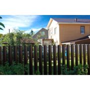 Штакетник Круглый фигурный 0,4 PE RR 32 темно-коричневый