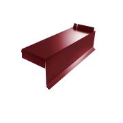 Планка торцевая сегментная Квадро профи Левая стартовая 0,5 Satin Matt TX RAL 3005 красное вино