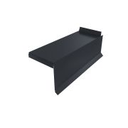 Планка торцевая сегментная Квадро профи Левая 0,5 Satin Matt RAL 7024 мокрый асфальт