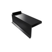 Планка торцевая сегментная Квадро профи Правая 0,5 Satin RAL 9005 черный