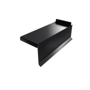 Планка торцевая сегментная Квадро профи Левая 0,5 Satin Matt RAL 9005 черный