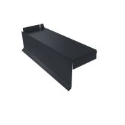 Планка торцевая сегментная Квадро профи Правая стартовая 0,5 Satin Matt RAL 7024 мокрый асфальт