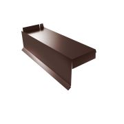 Планка торцевая сегментная Квадро профи Правая стартовая 0,5 PurPro Matt 275 RAL 8017 шоколад