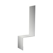 Планка примыкание боковое фальц 0,5 Satin с пленкой RAL 9006 бело-алюминиевый (2м)