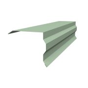 Планка торцевая фигурная 100х85 0,45 PE с пленкой RAL 6019 бело-зеленый (3м)