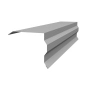 Планка торцевая фигурная 100х85 0,45 PE с пленкой RAL 9006 бело-алюминиевый (3м)