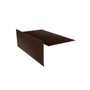 Планка ветровая для мягкой кровли 100х20х100 0,45 Drap ST RAL 8017 шоколад (2м)