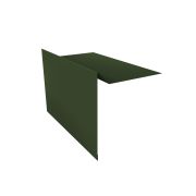 Планка ветровая для мягкой кровли 130х25х100 0,5 GreenCoat Pural BT, matt RR 11 темно-зеленый (RAL 6020 хромовая зелень) (2м)