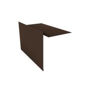 Планка ветровая для мягкой кровли 130х25х100 0,5 GreenCoat Pural BT с пленкой RR 887 шоколадно-коричневый (RAL 8017 шоколад) (2,5м)