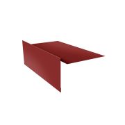 Планка ветровая для мягкой кровли 100х20х100 0,5 Satin с пленкой RAL 3011 коричнево-красный (3м)