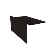 Планка ветровая для мягкой кровли 100х20х70 0,5 GreenCoat Pural BT, matt RR 33 черный (RAL 9005 черный) (3м)