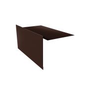 Планка ветровая для мягкой кровли 100х20х70 0,5 PurLite Matt RAL 8017 шоколад (2,5м)