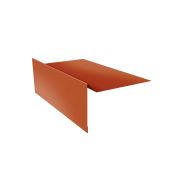 Планка ветровая для мягкой кровли 100х20х100 0,45 Drap RAL 8004 терракота (2,5м)