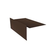 Планка ветровая для мягкой кровли 100х20х100 0,5 GreenCoat Pural BT, matt RR 887 шоколадно-коричневый (RAL 8017 шоколад) (3м)