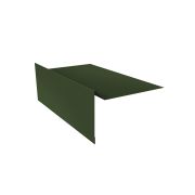 Планка ветровая для мягкой кровли 100х20х100 0,5 GreenCoat Pural BT, matt RR 11 темно-зеленый (RAL 6020 хромовая зелень) (2,5м)