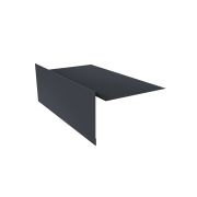 Планка ветровая для мягкой кровли 100х20х100 0,5 GreenCoat Pural BT, matt RR 23 темно-серый (RAL 7024 мокрый асфальт) (3м)