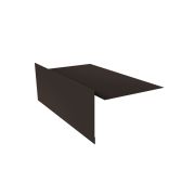 Планка ветровая для мягкой кровли 100х20х100 0,5 GreenCoat Pural BT, matt RR 32 темно-коричневый (RAL 8019 серо-коричневый) (2,5м)