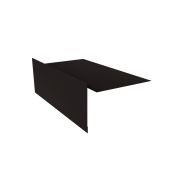 Планка ветровая для мягкой кровли 100х20х100 0,5 GreenCoat Pural BT, matt RR 33 черный (RAL 9005 черный) (2,5м)