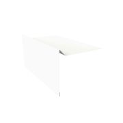 Планка ветровая для мягкой кровли 100х20х70 0,5 Satin с пленкой RAL 9003 сигнальный белый (2м)