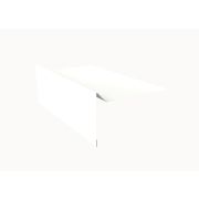Планка ветровая для мягкой кровли 100х20х100 0,45 PE с пленкой RAL 9003 сигнальный белый (2,5м)