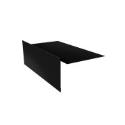 Планка ветровая для мягкой кровли 100х20х100 0,5 Satin с пленкой RAL 9005 черный (2м)