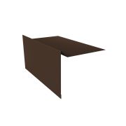 Планка ветровая для мягкой кровли 100х20х70 0,5 GreenCoat Pural BT с пленкой RR 887 шоколадно-коричневый (RAL 8017 шоколад) (2м)