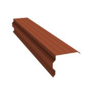 Планка торцевая фигурная 90х110 0,5 Satin с пленкой RAL 8004 терракота (2,5м)