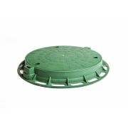 Люк пластиковый зеленый, класс нагрузки А15 Aquastok (5802)