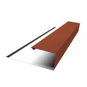 Планка торцевая страховочная Grand Line 0,5 Satin с пленкой RAL 8004 терракота (2м)