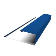 Планка торцевая страховочная Grand Line 0,5 Satin с пленкой RAL 5005 сигнальный синий (2,5м)