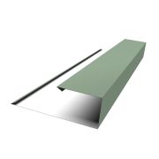 Планка торцевая страховочная 0,45 PE с пленкой RAL 6019 бело-зеленый (2,5м)