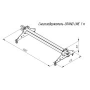 Снегозадержатель (элемент безопасности кровли) трубчатый оцинкованный окрашенный Grand Line 1 м