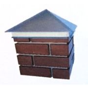 Колпак на столб №1 цинк 400x400 мм