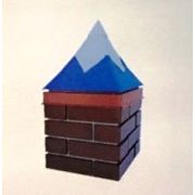 Колпак на столб №9 «Триколор» 400х400 мм