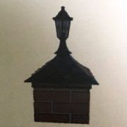 Колпак на столб №15 «С фонарём» 400х400 мм