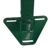 Фланец приваренный оцинкованный с полимерным покрытием треугольный или прямоугольный к столбу 62*55